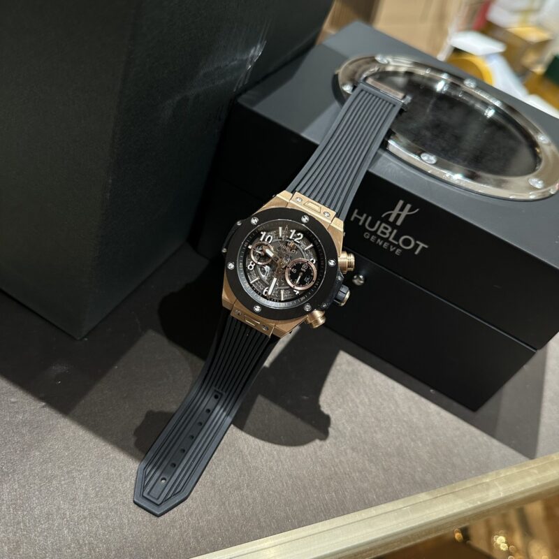 HUBLOT BIG BANG UNICO KING GOLD BLACK CERAMIC BEST QUALITY 44MM