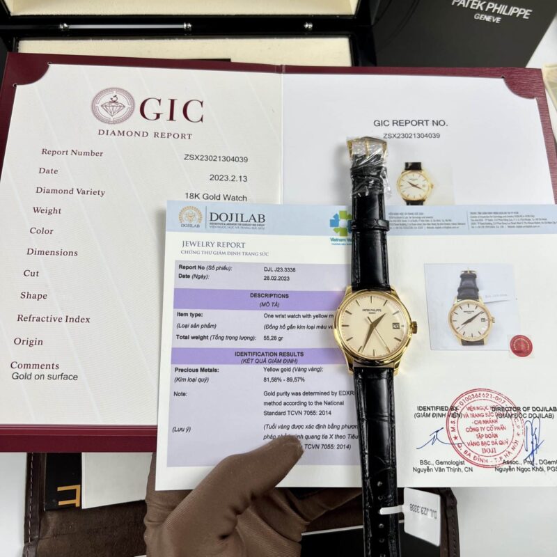 ĐỒNG HỒ PATEK PHILIPPE CALATRAVA 5227J-001 BỌC VÀNG 18K 39MM