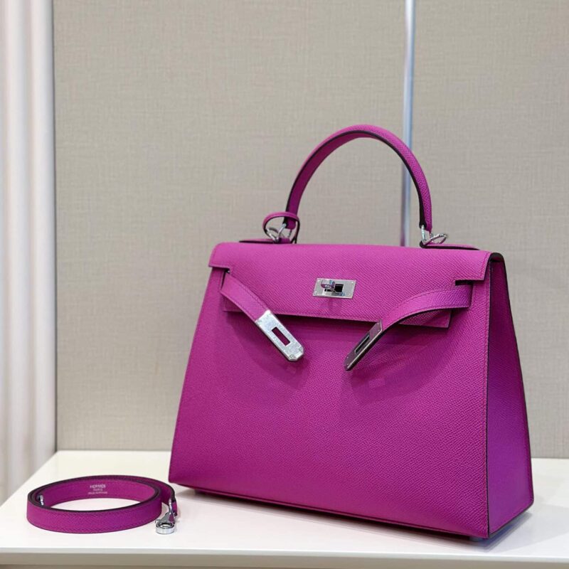 TÚI HERMES KELLY 28 ESPOM KHÂU TAY SIÊU CẤP MÀU TÍM