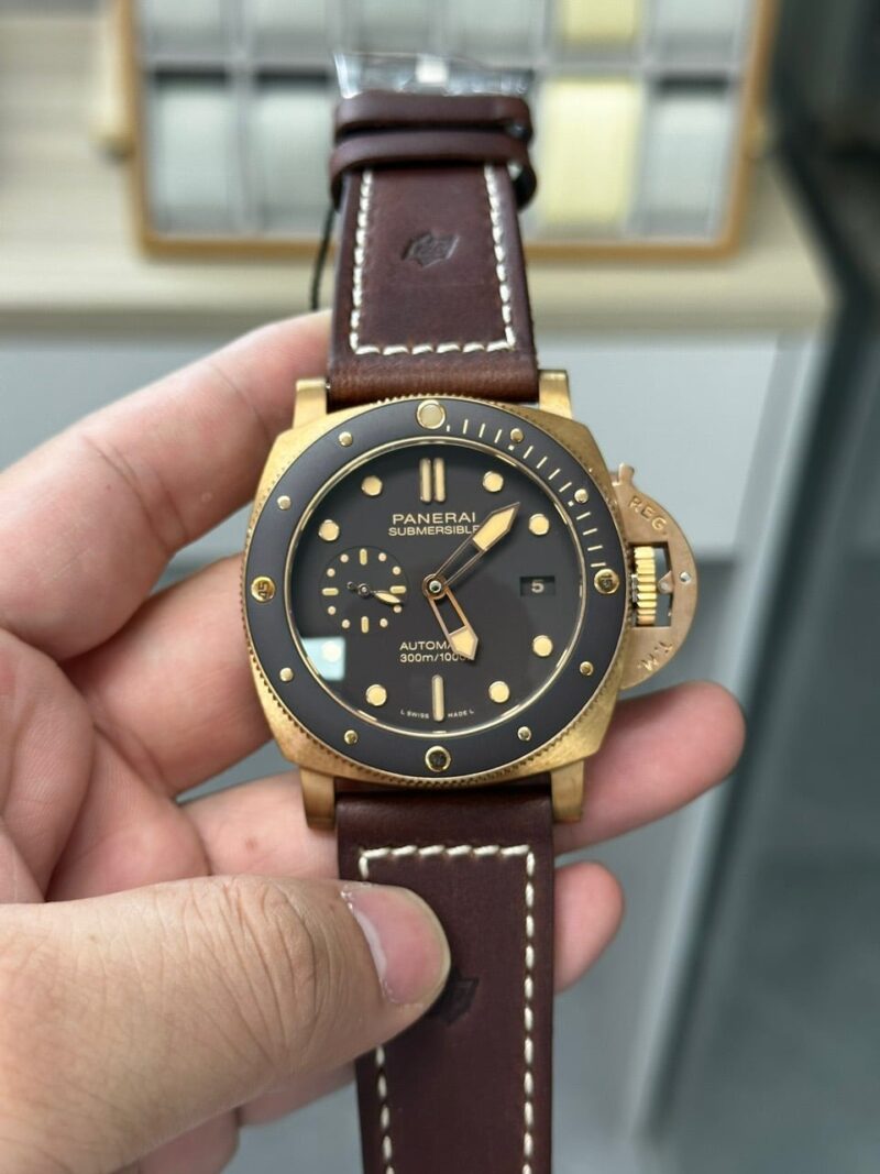 PANERAI LUMINOR SUMMERSIBLE BRONZO PAM968 BROWN DIAL BEST REPLICA 47MM