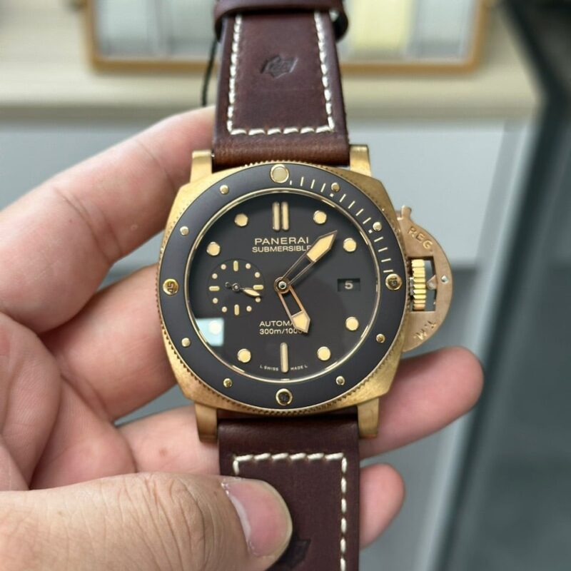 PANERAI LUMINOR SUMMERSIBLE BRONZO PAM968 BROWN DIAL BEST REPLICA 47MM