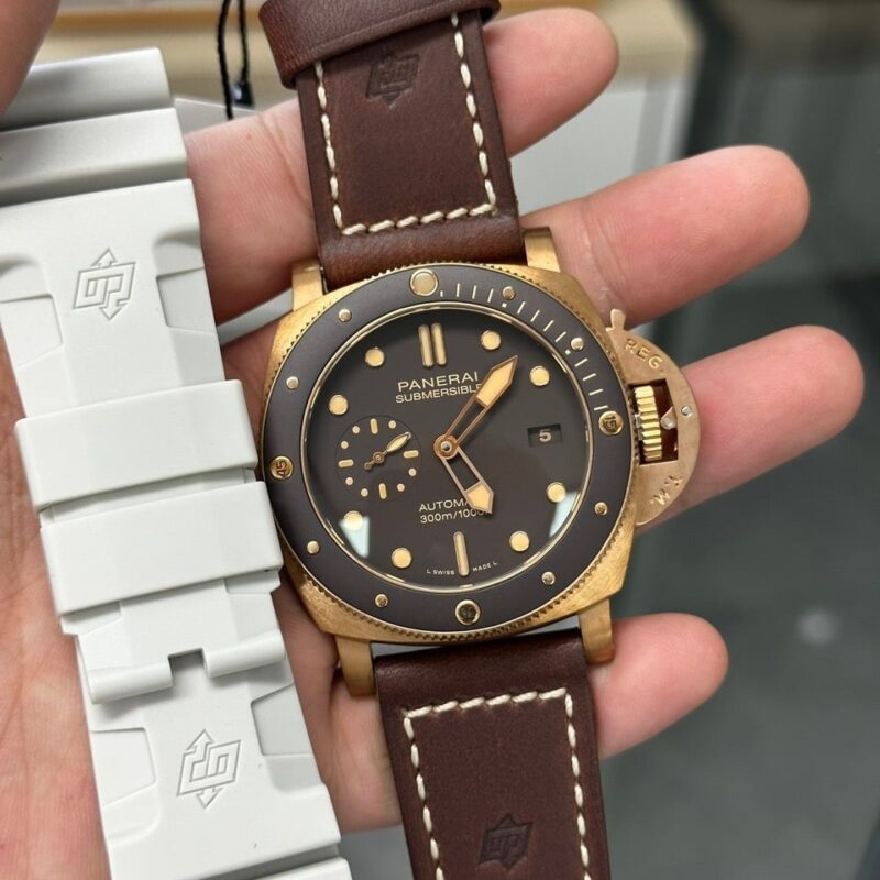 PANERAI LUMINOR SUMMERSIBLE BRONZO PAM968 BROWN DIAL BEST REPLICA 47MM