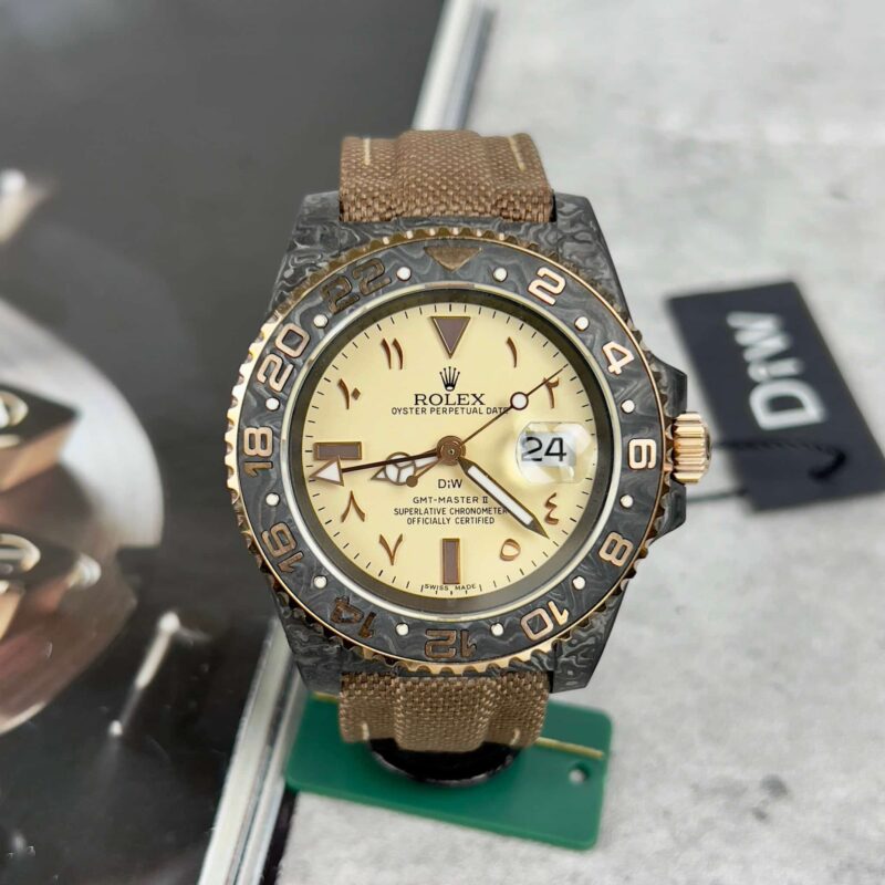 ROLEX GMT-MASTER II DIW CARBON YELLOW DIAL CANVAS STRAP