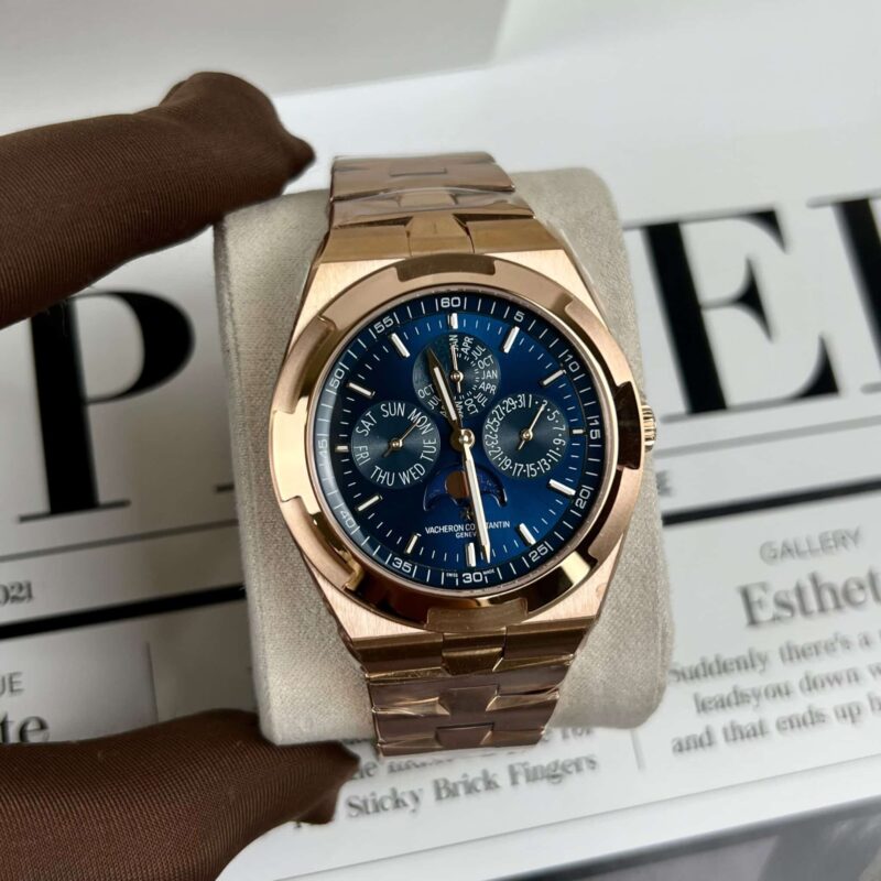 ĐỒNG HỒ VACHERON CONSTANTIN OVERSEAS 4300V VÀNG HỒNG MẶT XANH REPLICA 41.5MM