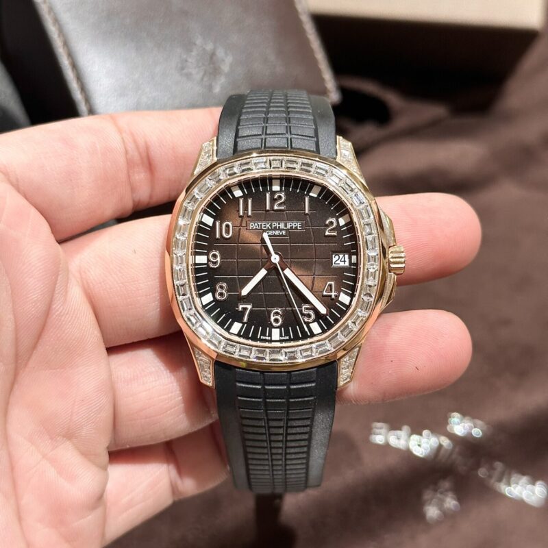 PATEK PHILIPPE AQUANAUT 5167/1R-001 18K SOLID GOLD CUSTOM NATURAL DIAMONDS 40MM