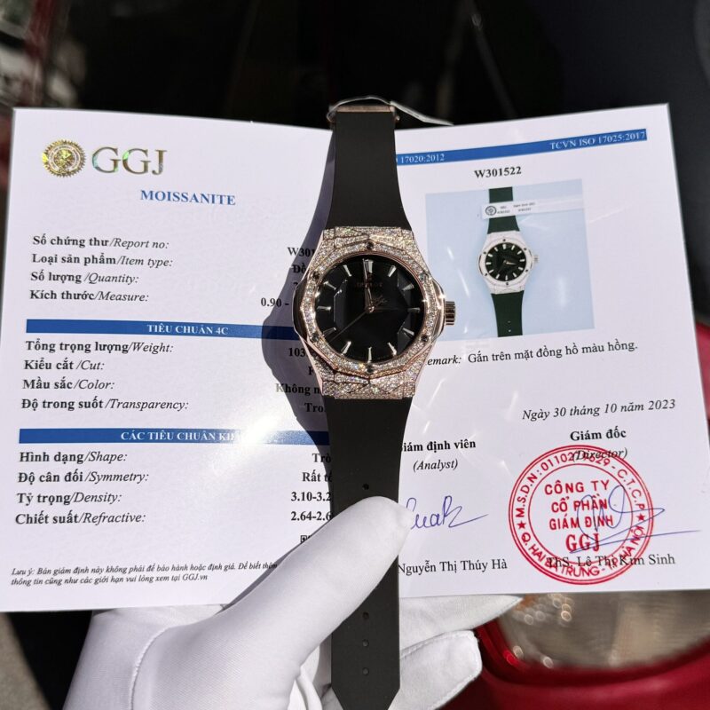 HUBLOT ORLINSKI KING GOLD BLACK DIAL CUSTOM FULL MOISSANITE BEST REPLICA