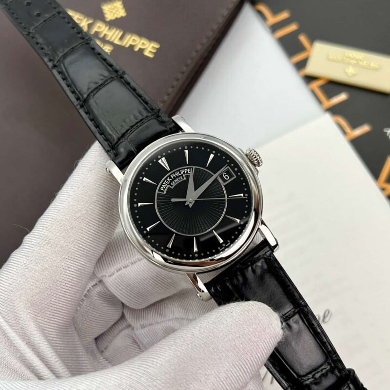 ĐỒNG HỒ PATEK PHILIPPE CALATRAVA 5153G MẶT SỐ ĐEN REPLICA 38MM