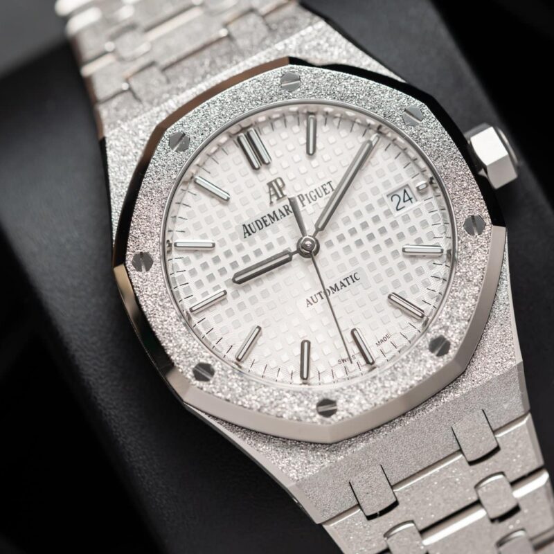 AUDEMARS PIGUET ROYAL OAK 15454BC FROSTED WHITE GOLD WHITE DIAL BEST REPLICA 37MM