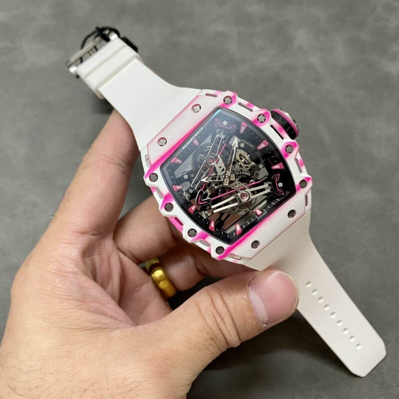RICHARD MILLE RM38-02 TOURBILLON CARBON TPT CUSTOM WATCH BEST REPLICA 43.7MM