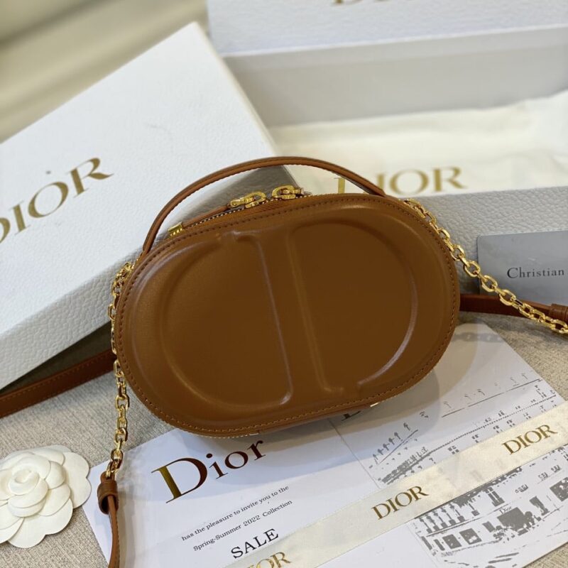 TÚI XÁCH DIOR CD SIGNATURE OVAL CAMERA BAG GOLDEN CALFSKIN SIÊU CẤP