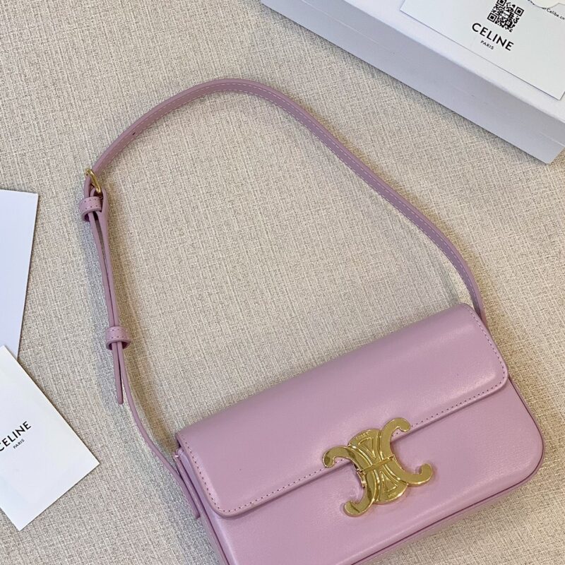 TÚI CELINE CHAIN SHOULDER BAG CLAUDE IN SHINY CALFSKIN SIÊU CẤP MÀU HỒNG