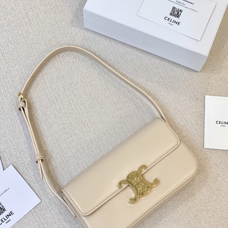 TÚI CELINE CHAIN SHOULDER BAG CLAUDE IN SHINY CALFSKIN SIÊU CẤP MÀU BE