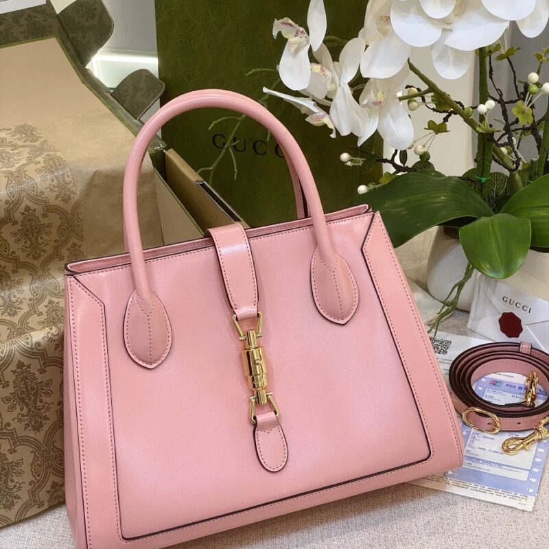 TÚI XÁCH GUCCI JACKIE 1961 MEDIUM TOTE BAG VIP PHÁP MÀU HỒNG