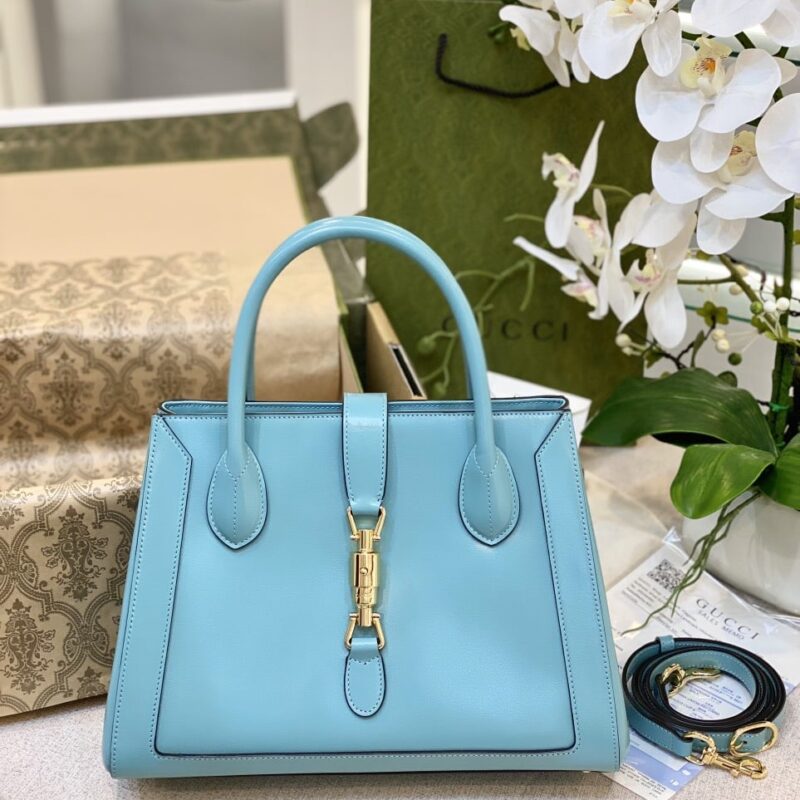 TÚI XÁCH GUCCI JACKIE 1961 MEDIUM TOTE BAG VIP PHÁP MÀU XANH