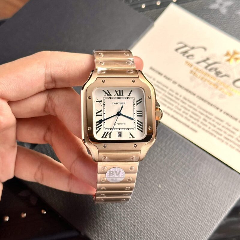 CARTIER SANTOS DE CARTIER WGSA0018 ROSE GOLD WHITE DIAL