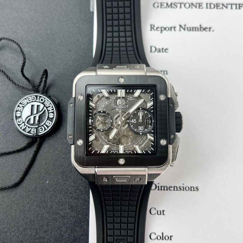 HUBLOT SQUARE BANG UNICO TITANIUM CERAMIC BEST REPLICA 42MM