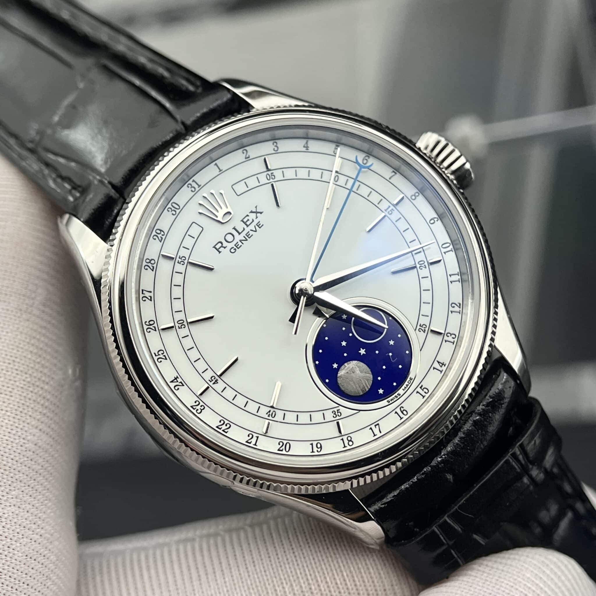 Đồng hồ Rolex Cellini Moonphase Mặt Trắng - 4