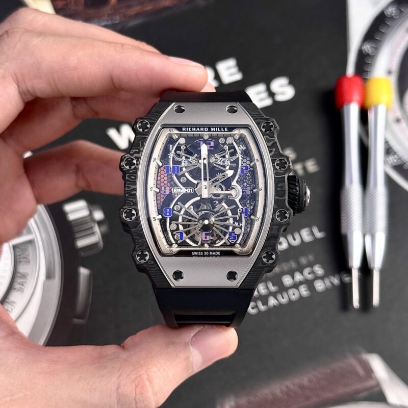 RICHARD MILLE RM21-01 TOURBILLON AERODYNE CARBON BLACK BEST QUALITY 42.68MM