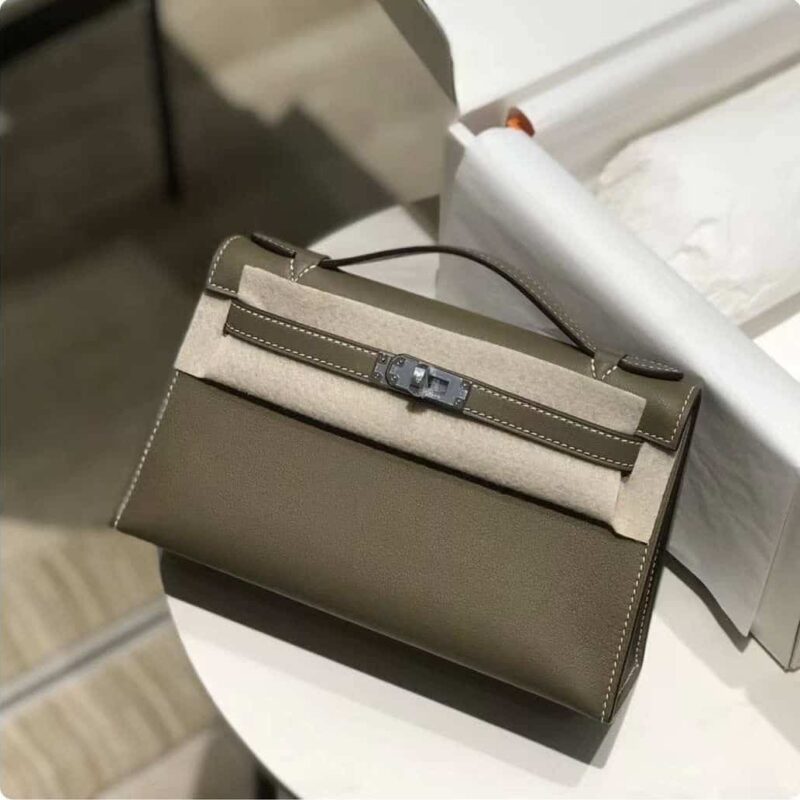 TÚI HERMES MINI KELLY POCHETTE SWIFT SLIVER HARDWARE NGUYÊN BẢN
