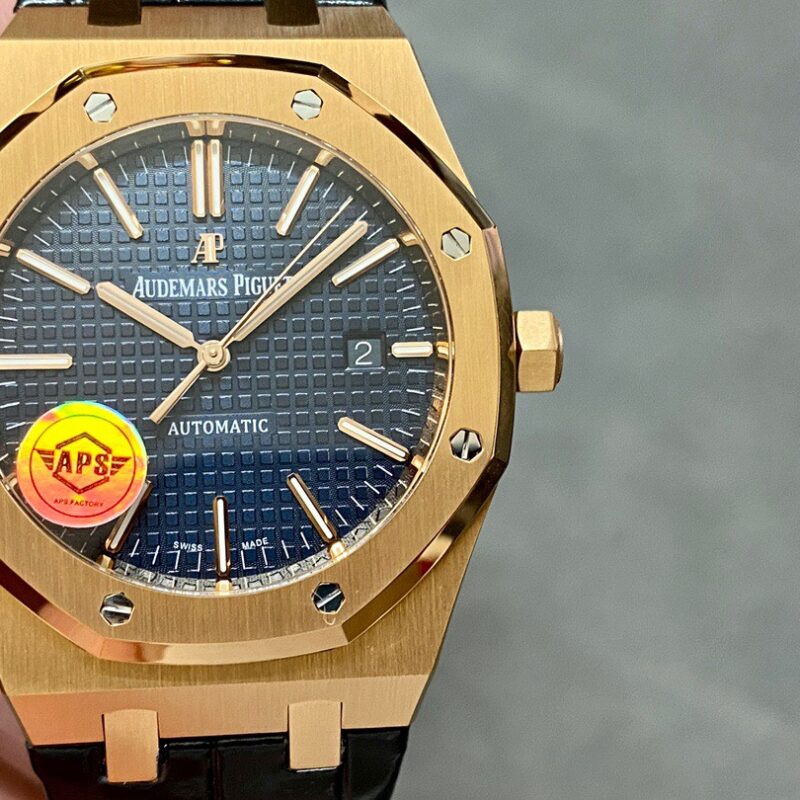ĐỒNG HỒ AP ROYAL OAK 15400OR VÀNG HỒNG MẶT XANH DƯƠNG 158G APS 41MM