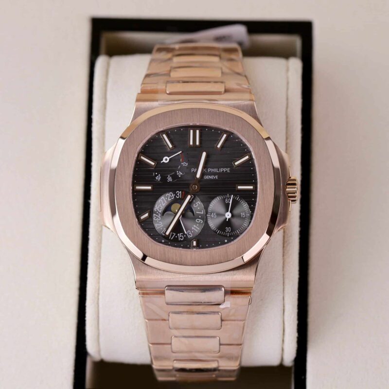 ĐỒNG HỒ PATEK PHILIPPE NAUTILUS 5712/1R BỌC VÀNG HỒNG MẶT XÁM 40MM