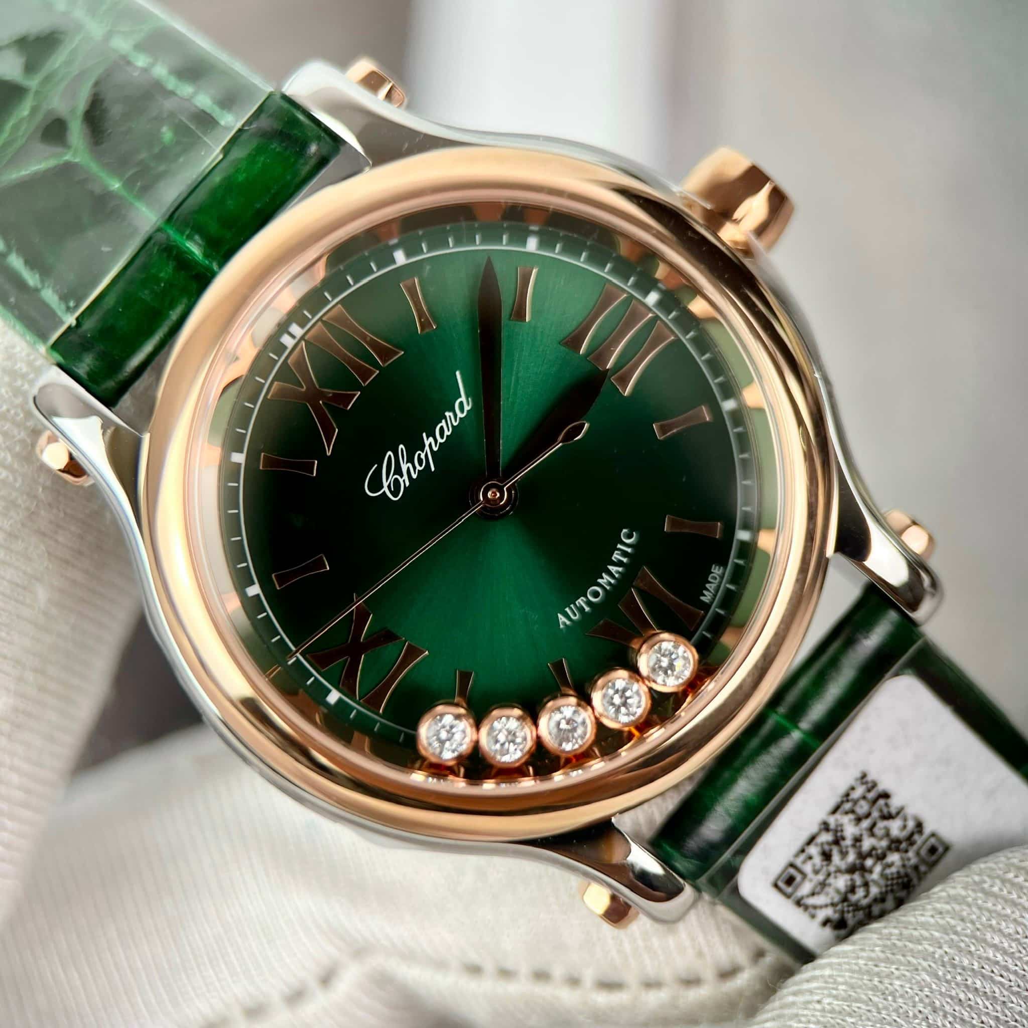 Chopard Happy Sport Demi Green Dial Leather - 4