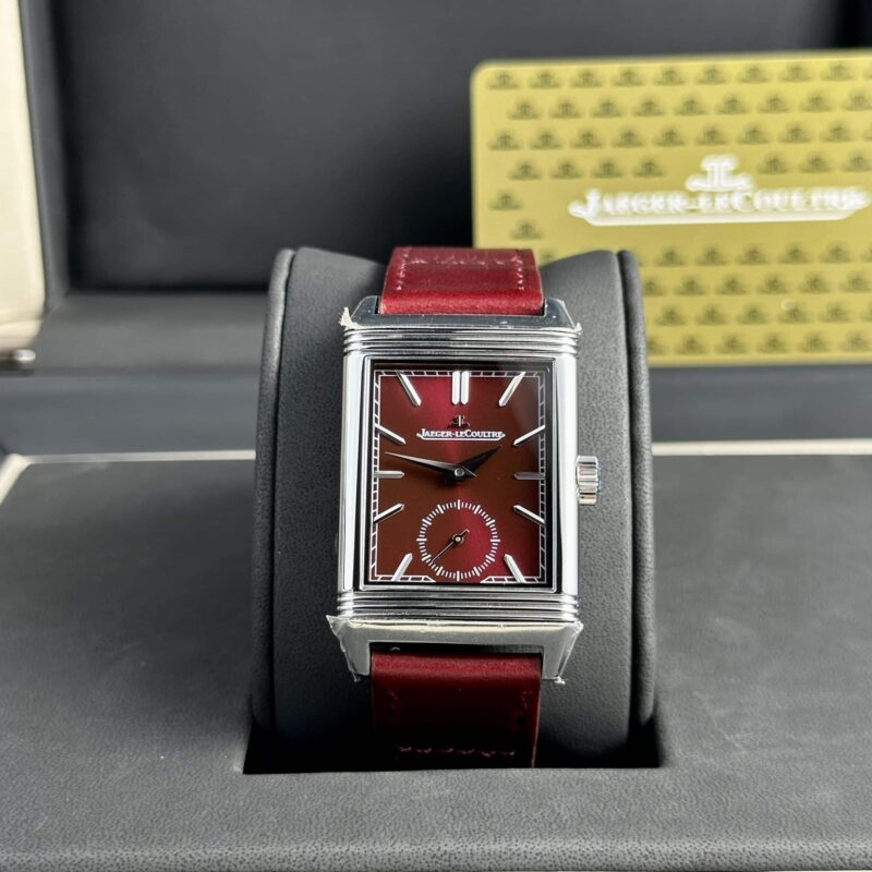 ĐỒNG HỒ NAM JAEGER-LECOULTRE MASTER REVERSO TRIBUTE MONOFACE VỎ TRẮNG MẶT ĐỎ REP 11 40MM