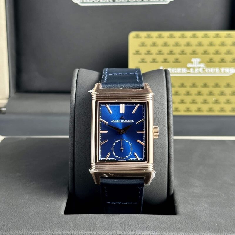 ĐỒNG HỒ JAEGER-LECOULTRE MASTER REVERSO TRIBUTE MONOFACE VÀNG HỒNG MẶT XANH BLUE REP 11 40MM