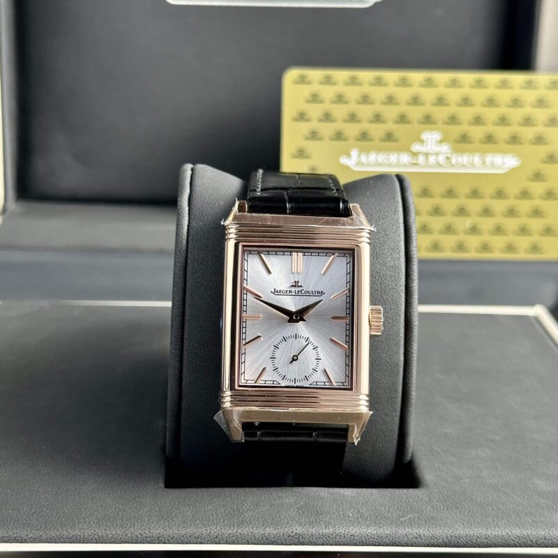 ĐỒNG HỒ JAEGER-LECOULTRE MASTER REVERSO TRIBUTE MONOFACE SMALL SECONDS VÀNG HỒNG MẶT SỐ BẠC REPLICA 40MM