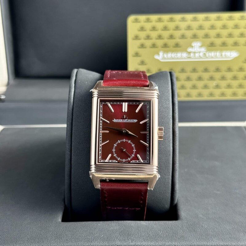 ĐỒNG HỒ JAEGER-LECOULTRE MASTER REVERSO TRIBUTE MONOFACE SMALL SECONDS VÀNG HỒNG MÀU ĐỎ REPLICA 40MM