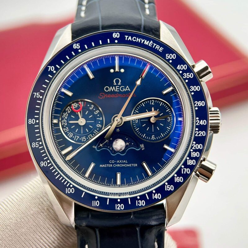 OMEGA SPEEDMASTER MOONPHASE CHRONOGRAPH BLUE DIAL REPLICA 44MM