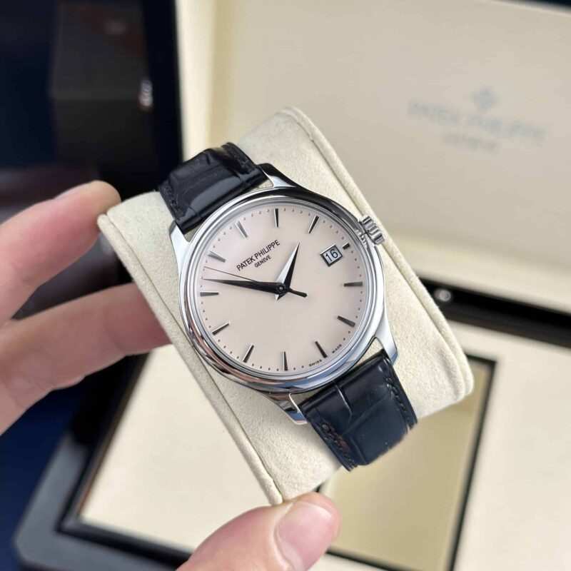 ĐỒNG HỒ PATEK PHILIPPE CALATRAVA 5227G-001 MẶT TRẮNG NGÀ REP 1:1 CAO NHẤT 3K FACTORY 39MM