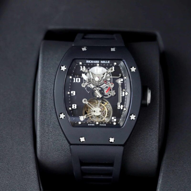 RICHARD MILLE RM001 TOURBILLON BLACK CERAMIC BEST REPLICA 38.3MM