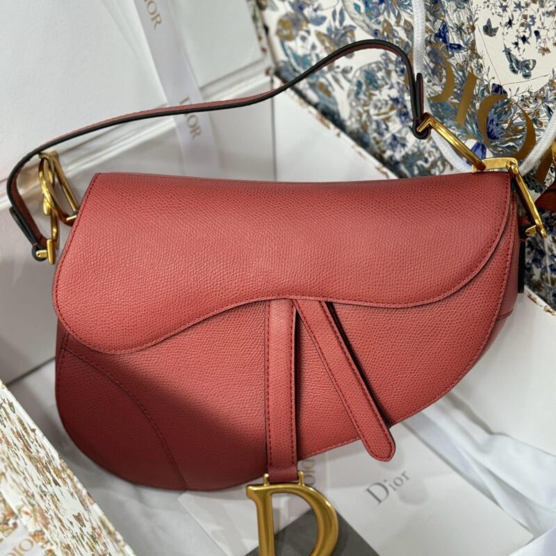 TÚI XÁCH DIOR SADDLE DA BÊ MÀU ĐỎ SIÊU CẤP VIP 25.5CM