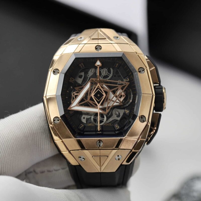 HUBLOT SPIRIT OF BIG BANG SANG BLEU KING GOLD REPLICA 42MM