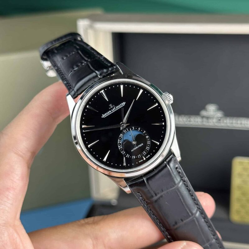 ĐỒNG HỒ JAEGER-LECOULTRE MASTER ULTRA THIN MOONPHASE Q1368471 MẶT ĐEN REP 1:1 39MM