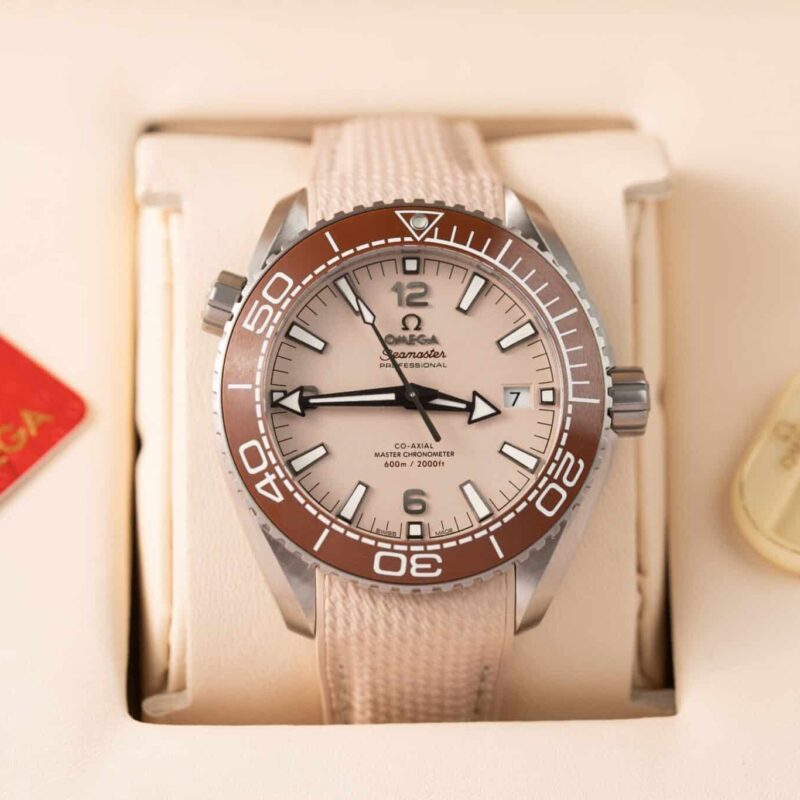 OMEGA SEAMASTER PLANET OCEAN 600M CO-AXIAL MASTER CHRONOMETER BEIGE DIAL BEST REPLICA 43.5MM