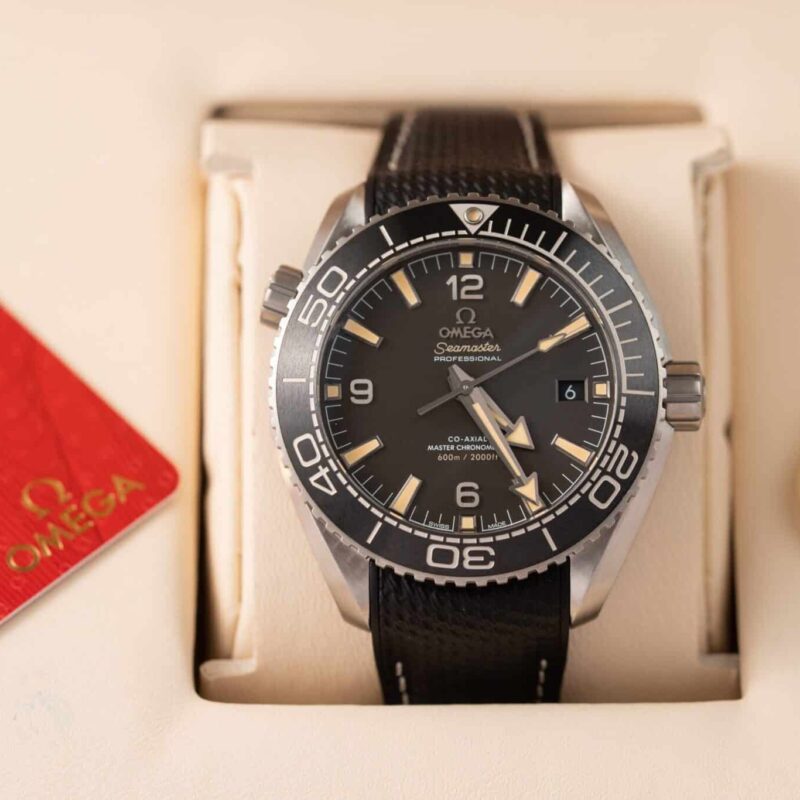 OMEGA SEAMASTER PLANET OCEAN 600M GREY DIAL GREY STRAP BEST REPLICA 43.5MM