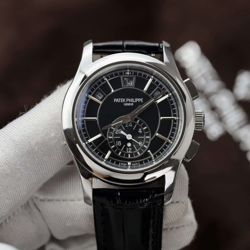 ĐỒNG HỒ PATEK PHILIPPE COMPLICATIONS 5905P MẶT ĐEN REPLICA 42MM