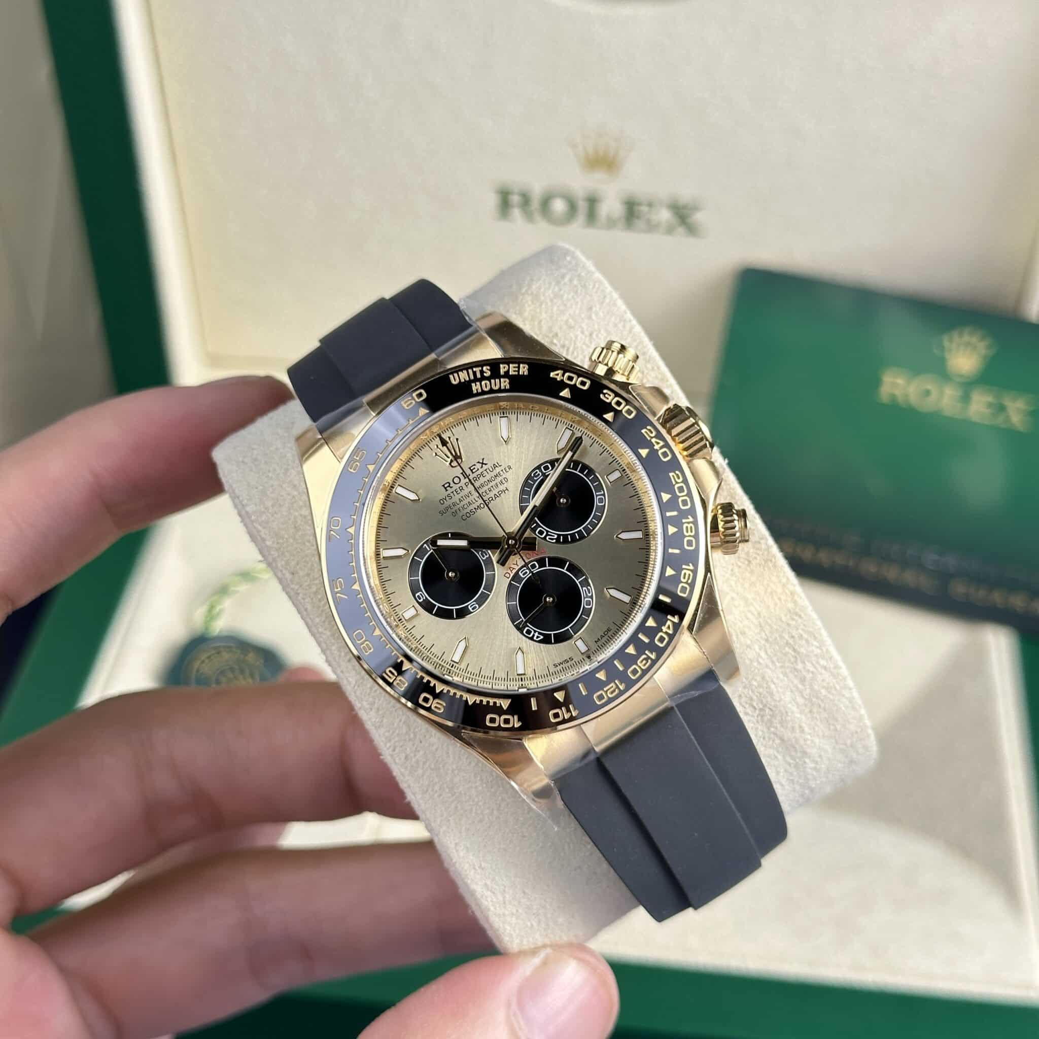 ROLEX DAYTONA PIKACHU 126518LN CHAMPAGNE DIAL OYSTERFLEX TOP QUALITY REPLICA CLEAN FACTORY 40MM