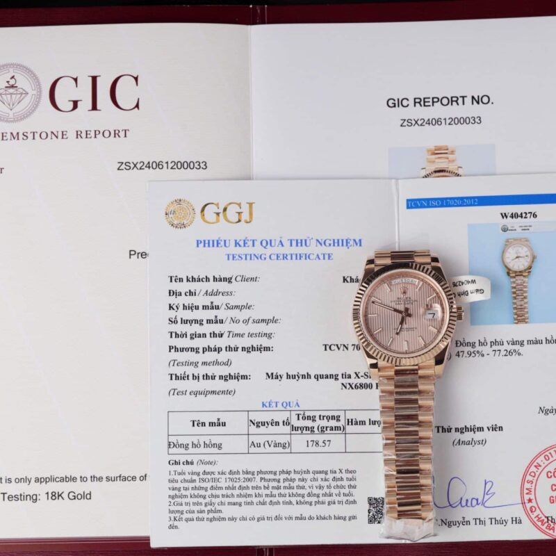 ROLEX DAY-DATE 228235-0005 18K GOLD WRAPPED SUNDUST TUXEDO DIAL V3 178G BEST QUALITY 40MM