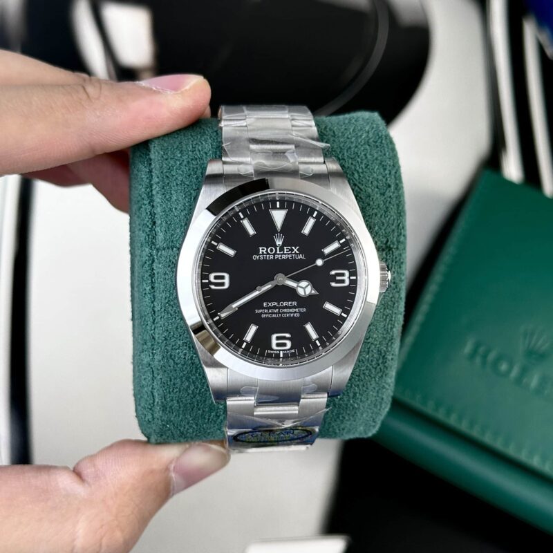 ĐỒNG HỒ ROLEX EXPLORER 214270-0003 MẶT ĐEN REP 1:1 CAO NHẤT CLEAN 39MM