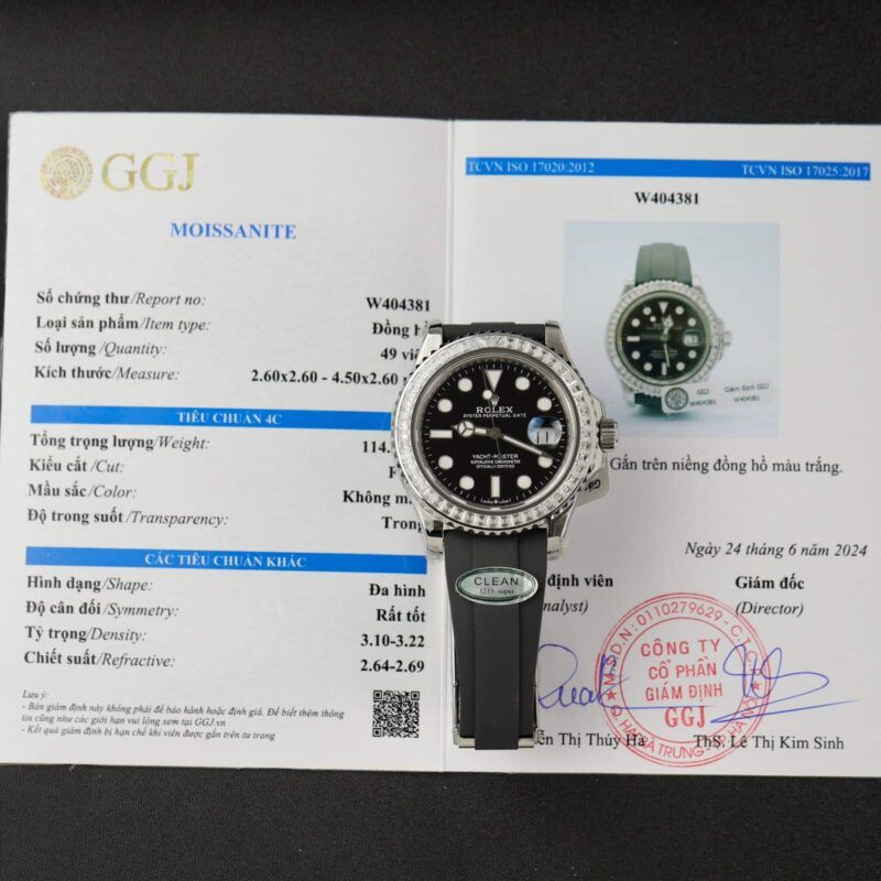 ROLEX YACHT-MASTER 226659 CUSTOM BAGUETTE MOISSANITE BEZEL 40MM