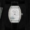 ĐỒNG HỒ NỮ FRANCK MULLER V32 MÀU ĐEN ĐÍNH FULL ĐÁ CZ BAGUETTE MÁY THỤY SĨ ABF 36MM