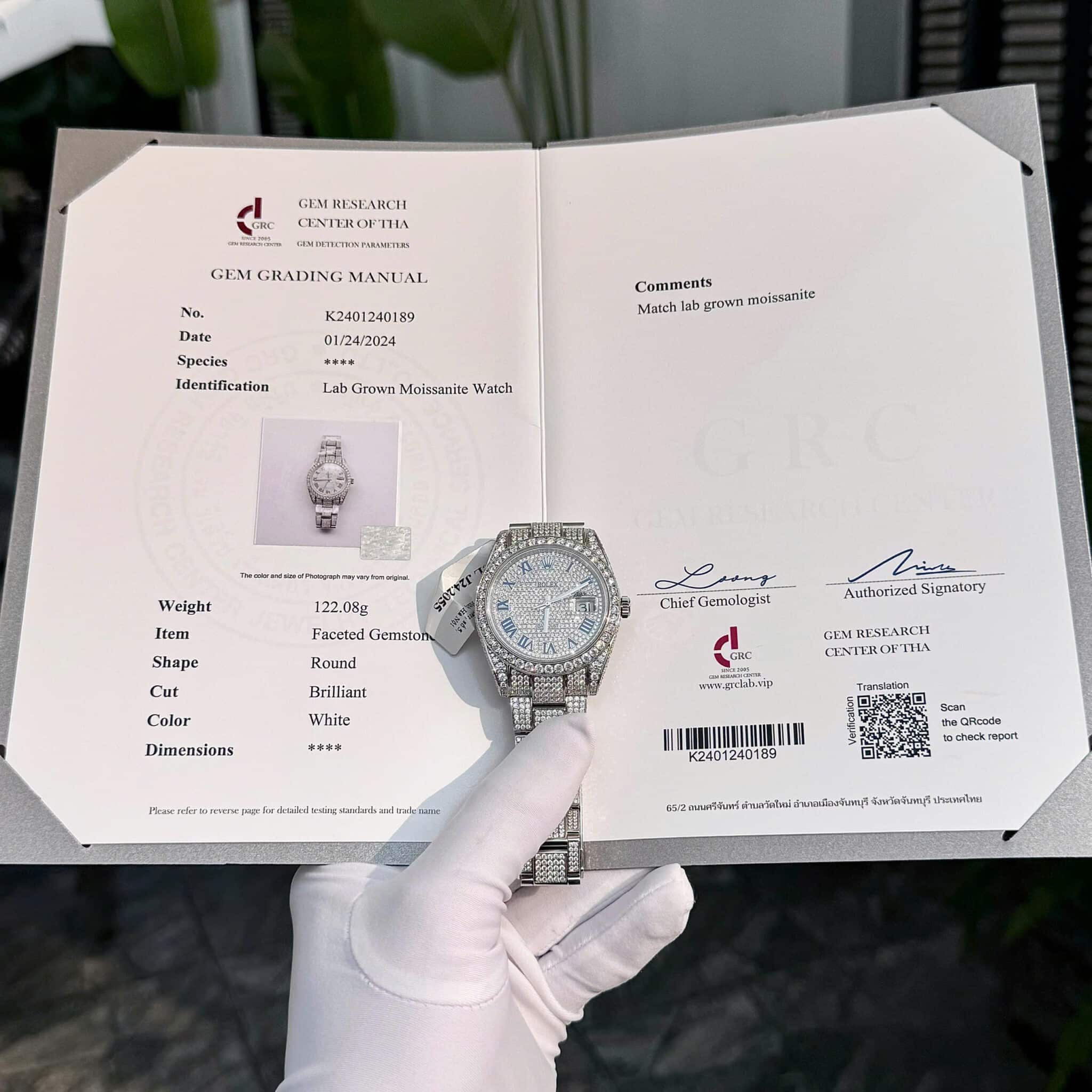 ROLEX DATEJUST 41 BLUE ROMAN NUMERALS ICED OUT MOISSANITE BEST REPLICA 41MM