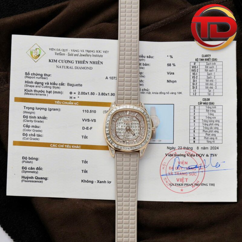 PATEK PHILIPPE AQUANAUT 5062/450R-001 18K SOLID GOLD CUSTOM NATURAL DIAMONDS 40MM