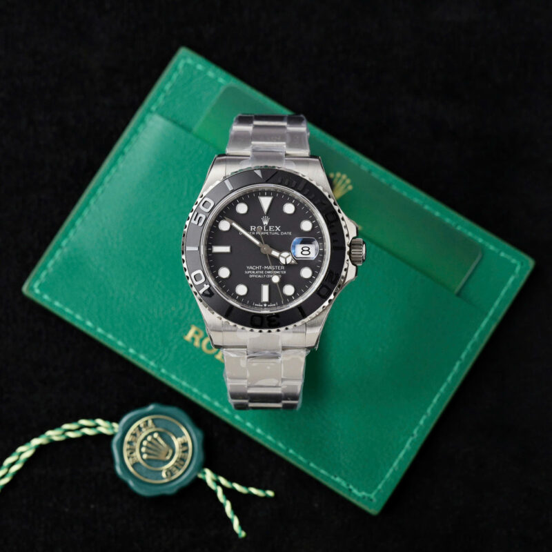 ĐỒNG HỒ ROLEX YACHT-MASTER TITANIUM RLX 226627 MẶT SỐ ĐEN REPLICA 42MM