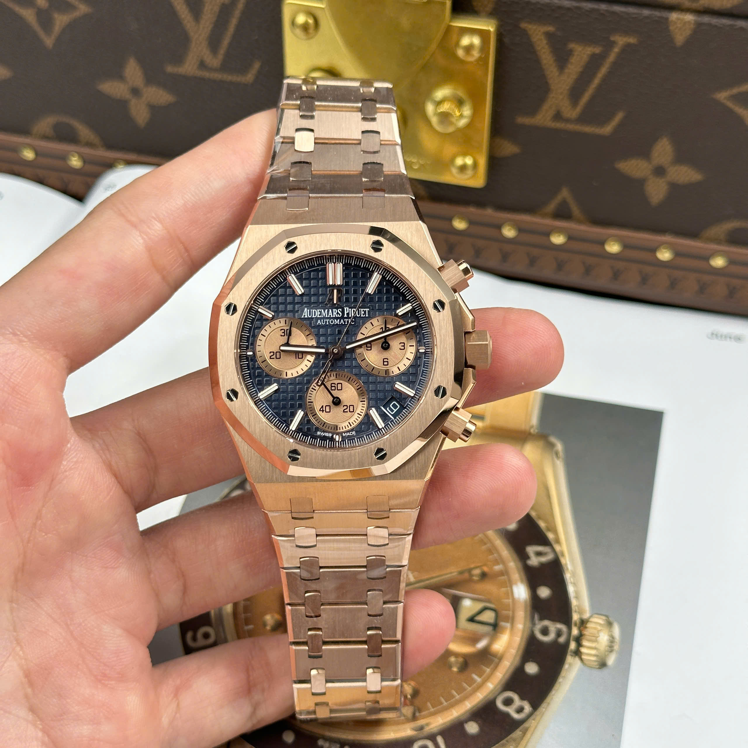 AUDEMARS PIGUET ROYAL OAK 26239OR ROSE GOLD BLUE DIAL 1:1 BEST REPLICA APSF 41